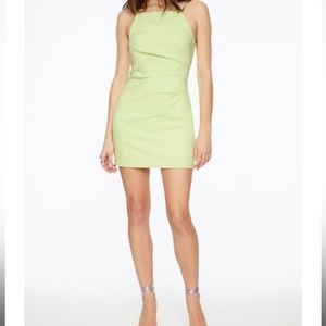 XS Green Ruched Mini Dress
